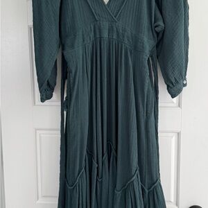 Boho blue/Green Women's Free People Dress